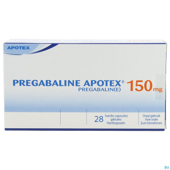 Pregabaline apotex 150mg caps dur  28 x 150mg
