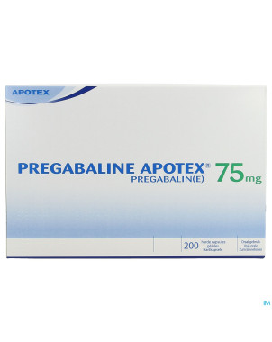 Pregabaline apotex  75mg caps dur 200 x  75mg