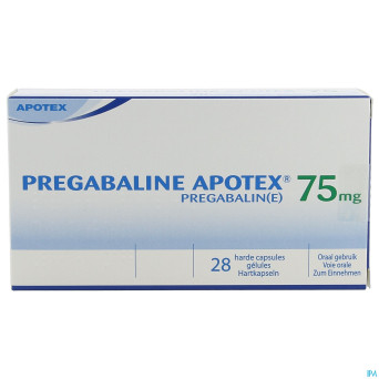 Pregabaline apotex  75mg caps dur  28 x  75mg