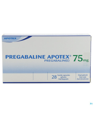 Pregabaline apotex  75mg caps dur  28 x  75mg