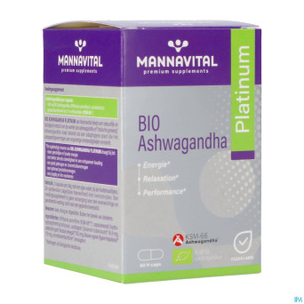 Mannavital ashwagandha    v-caps 60