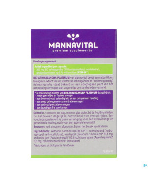 Mannavital ashwagandha    v-caps 60