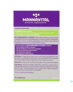 Mannavital ashwagandha    v-caps 60