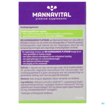 Mannavital ashwagandha    v-caps 60