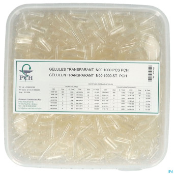Gelules transparentes n00 1000 pch