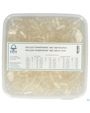 Gelules transparentes n00 1000 pch