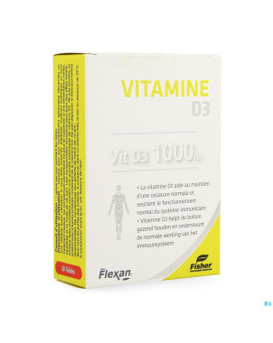 Fisher flexan vit d3 1000 iu caps 60
