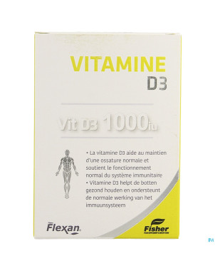 Fisher flexan vit d3 1000 iu caps 60