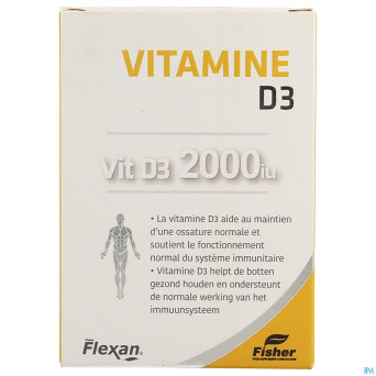 Fisher flexan vit d3 2000 iu caps 60