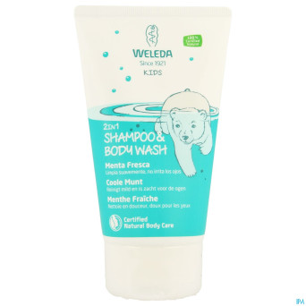 Weleda kids sh & bodywash 2en1 menthe fraiche150ml