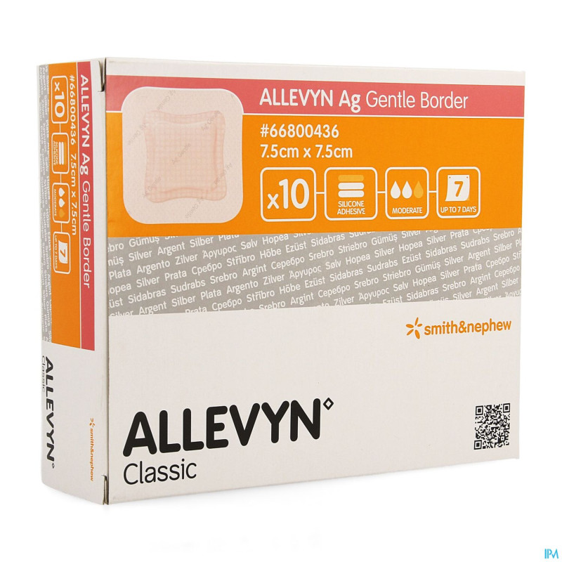 Allevyn ag pans adhesive silic. 7,5x7,5cm    10