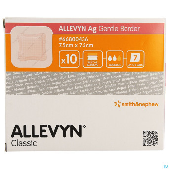 Allevyn ag pans adhesive silic. 7,5x7,5cm    10