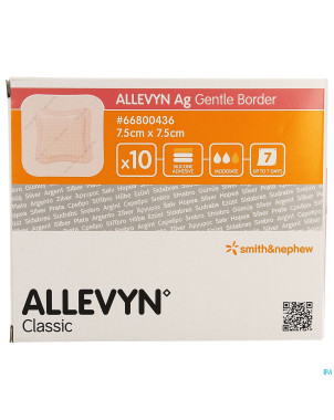 Allevyn ag pans adhesive silic. 7,5x7,5cm    10