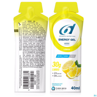 6d sixd energy gel lemon    40g