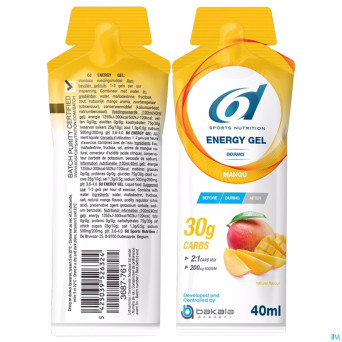 6d sixd energy gel mango 40g