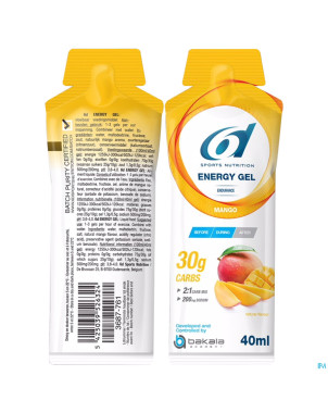 6d sixd energy gel mango 40g