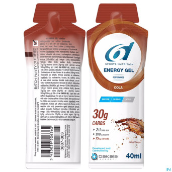 6d sixd energy gel cola 12x40g