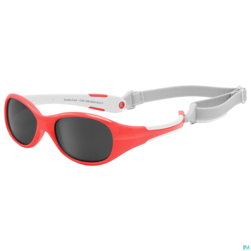 Eureka care lunette soleil enf. rouge-blanc 12-24m