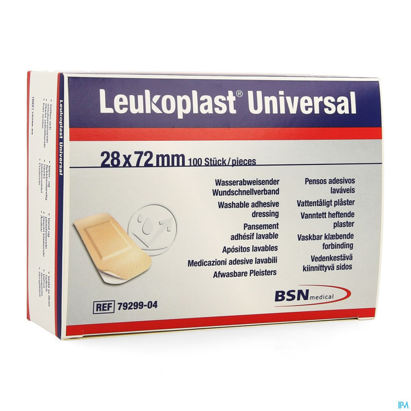 Leukoplast universal 28x72mm 100