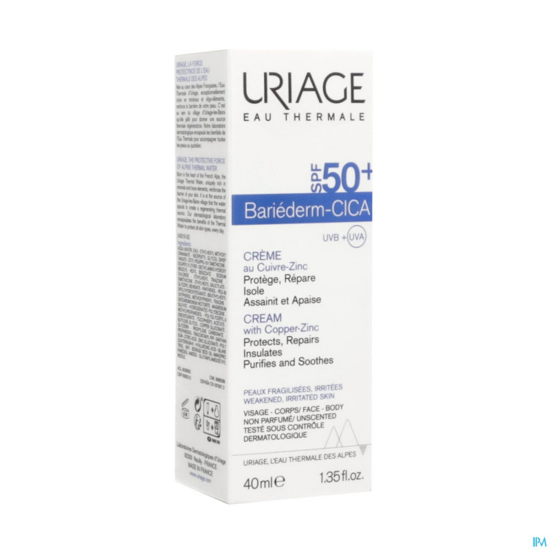 Uriage bariederm cica creme ip50+    40ml