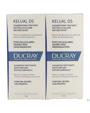 Ducray kelual ds sh a/pellicul.    duo 2x100ml nf