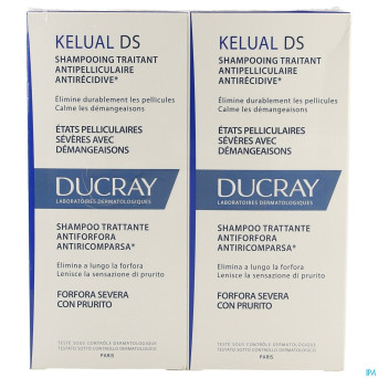 Ducray kelual ds sh a/pellicul.    duo 2x100ml nf