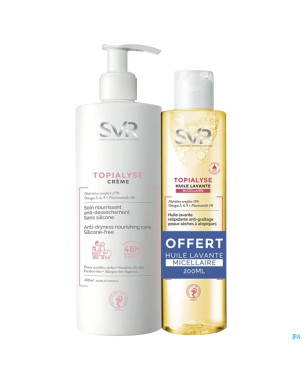 Topialyse duo creme 400ml + huile 200ml gratuit