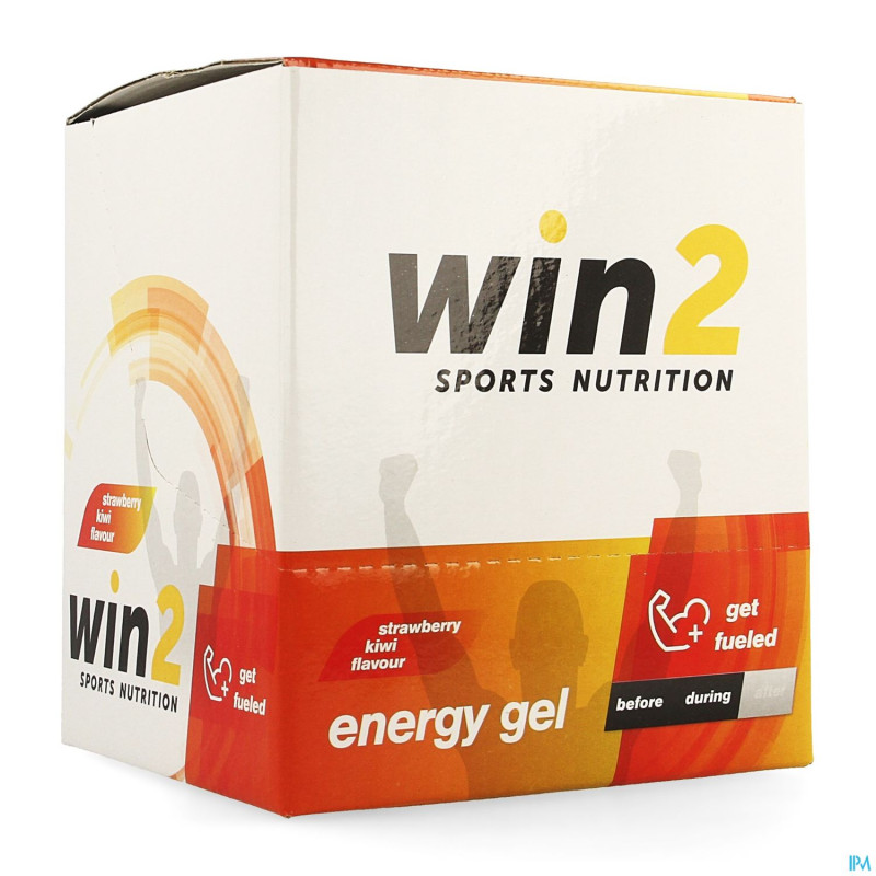 Win2 energy gel fraise kiwi  18x40g