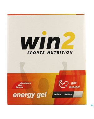 Win2 energy gel fraise kiwi  18x40g