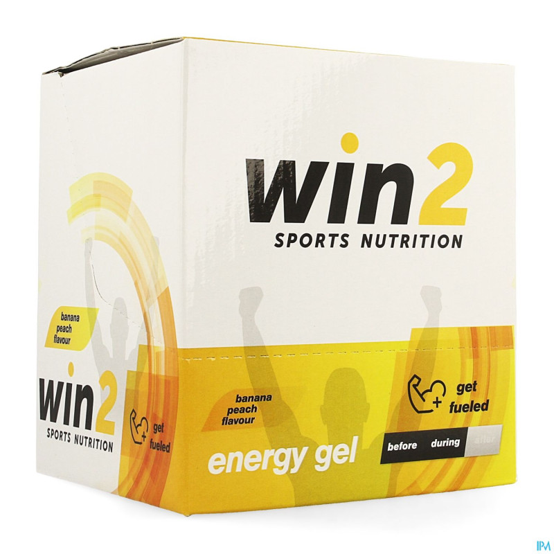 Win2 energy gel banane peche 18x40g
