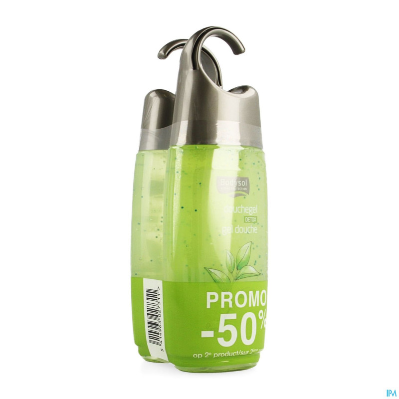 Bodysol gel douche detox newlook 2x250ml 2eme -50%