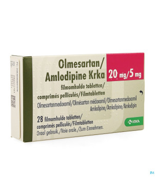 Olmesartan amlodipine krka 20/ 5mg comp pell 28