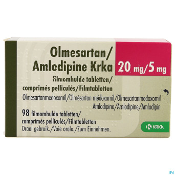 Olmesartan amlodipine krka 20/ 5mg comp pell 98