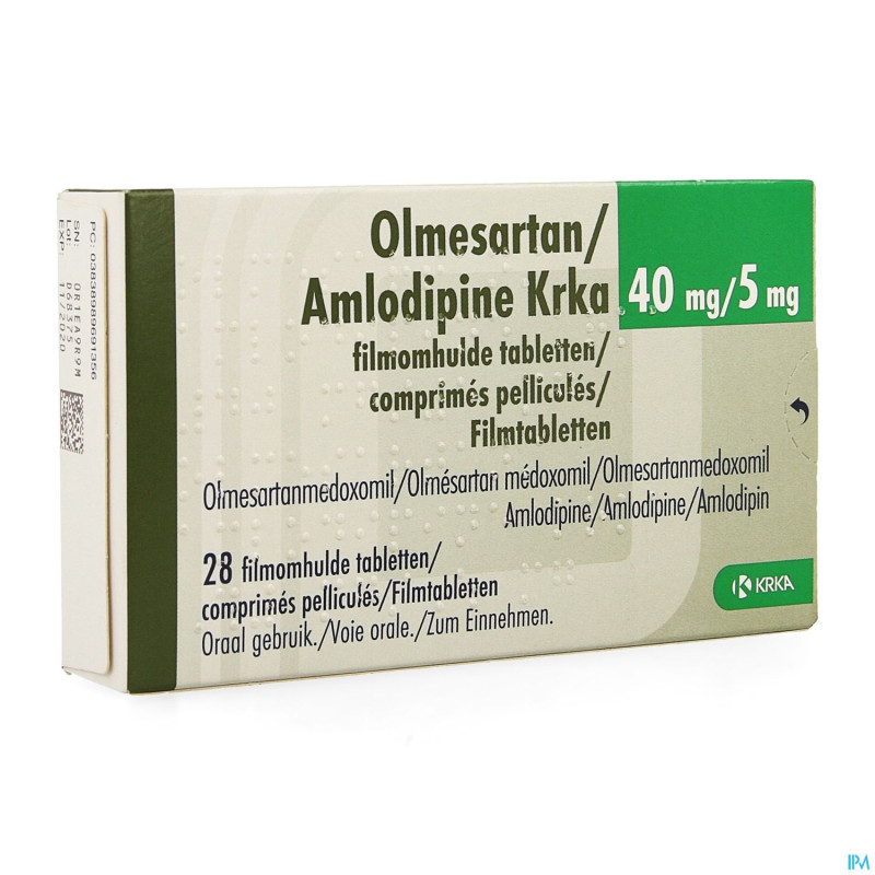 Olmesartan amlodipine krka 40/ 5mg comp pell 28