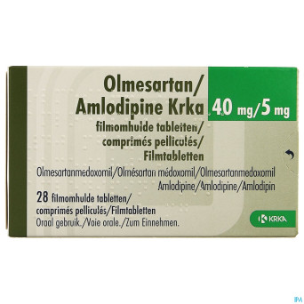 Olmesartan amlodipine krka 40/ 5mg comp pell 28