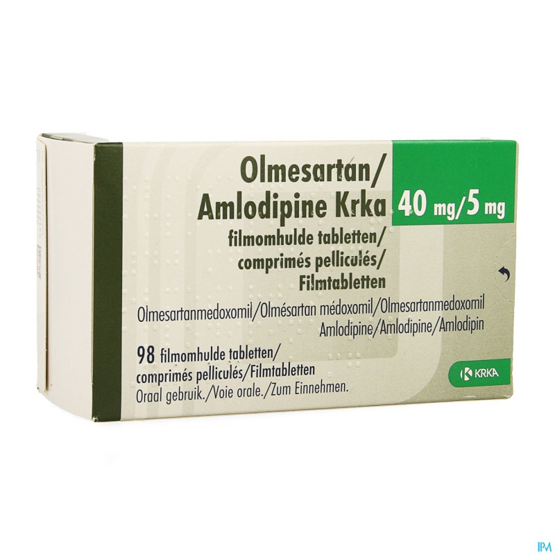 Olmesartan amlodipine krka 40/ 5mg comp pell 98