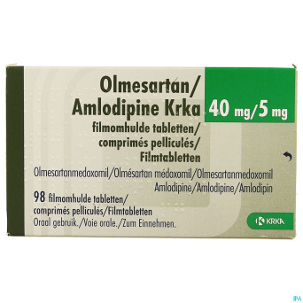 Olmesartan amlodipine krka 40/ 5mg comp pell 98