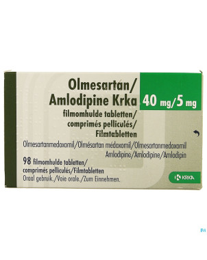 Olmesartan amlodipine krka 40/ 5mg comp pell 98