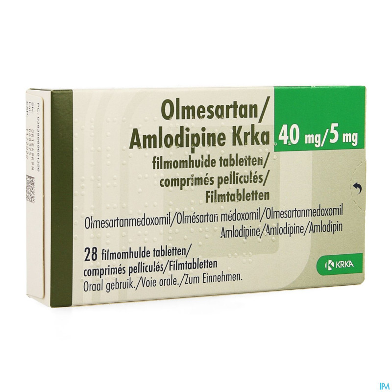 Olmesartan amlodipine krka 40/10mg comp pell 28