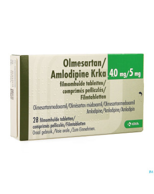 Olmesartan amlodipine krka 40/10mg comp pell 28