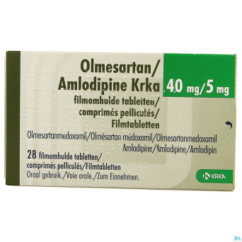 Olmesartan amlodipine krka 40/10mg comp pell 28