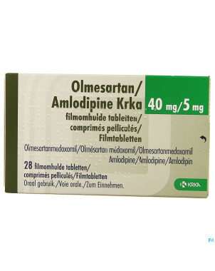 Olmesartan amlodipine krka 40/10mg comp pell 28