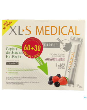 Xls med. capt.de graisses    stick 60 + 30 gratuit