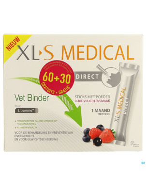 Xls med. capt.de graisses    stick 60 + 30 gratuit