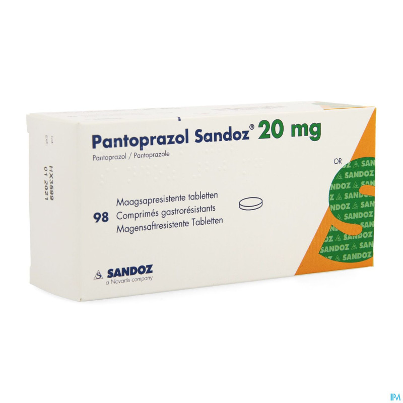 Pantoprazol sandoz impex. 20mg gastro. comp 98 pip