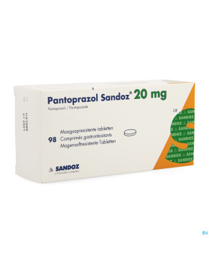 Pantoprazol sandoz impex. 20mg gastro. comp 98 pip