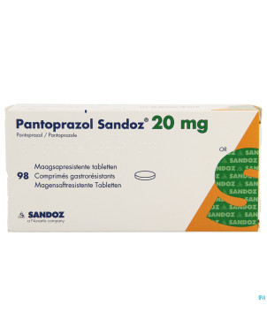 Pantoprazol sandoz impex. 20mg gastro. comp 98 pip