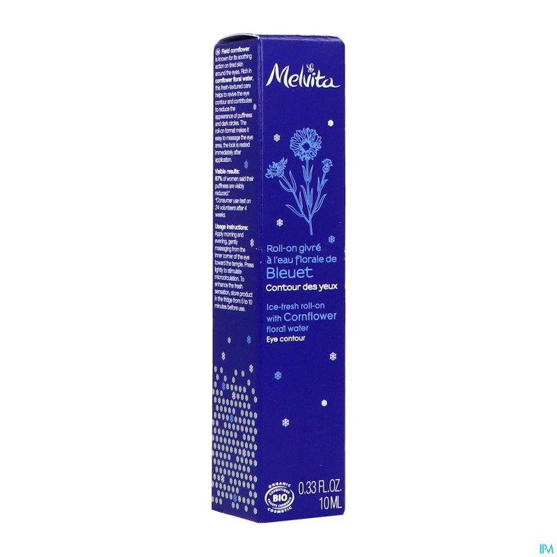 Melvita eau florale roll on givre bleuet    10ml