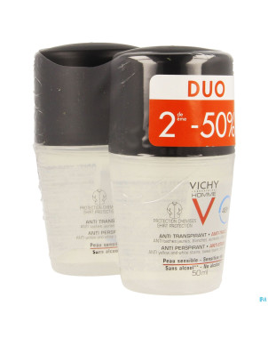 Vichy homme deo 48h a/trace duo 2x50ml