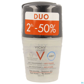 Vichy homme deo 48h a/trace duo 2x50ml